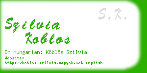 szilvia koblos business card